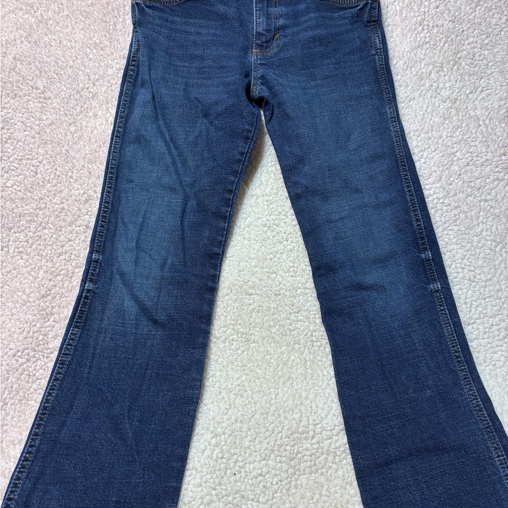 Kids Dark Blue Flare Jeans - Classic Stretch Denim